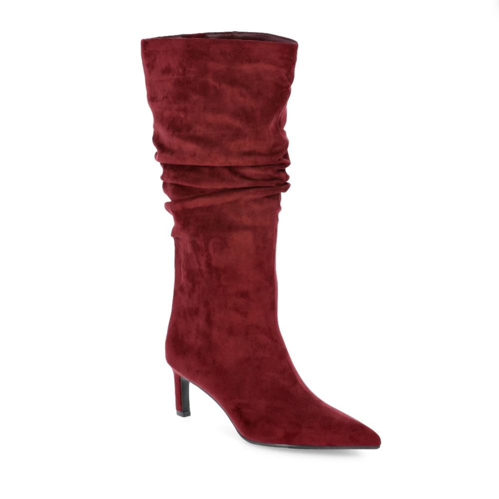 *NWT Time and Tru Faux Suede Boots with Kitten Heel